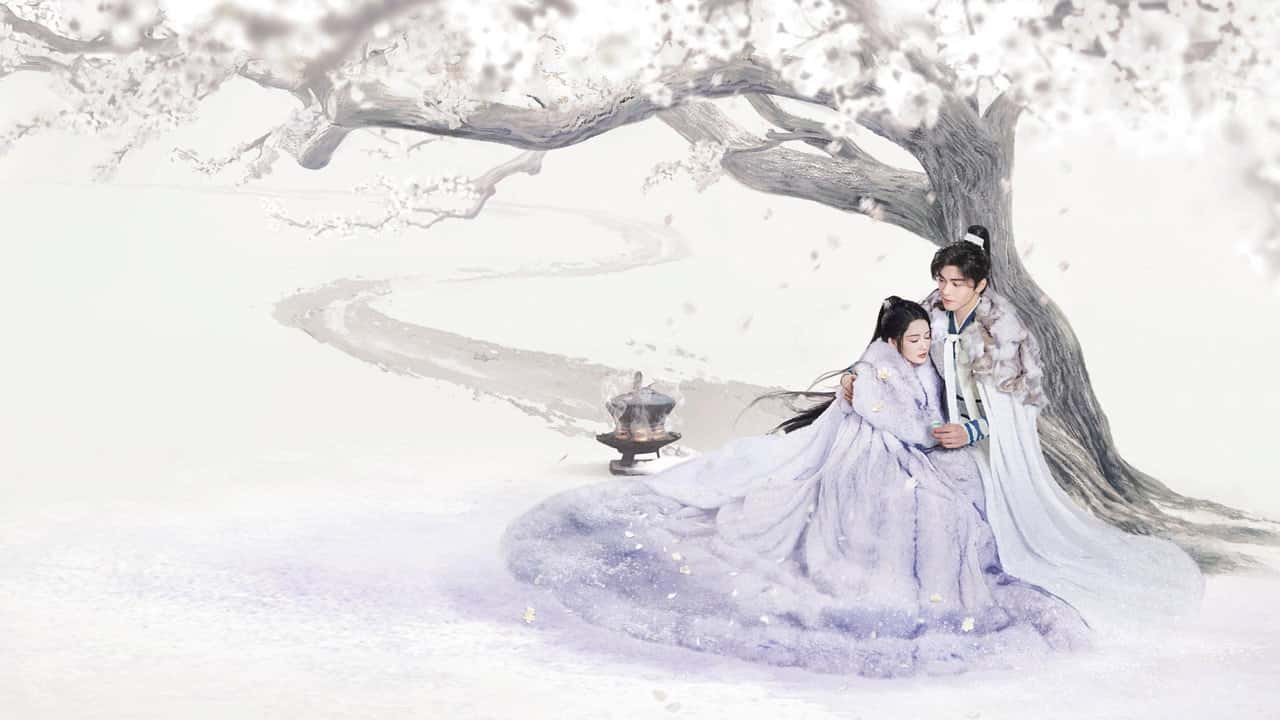 Snowy Night Timeless Love backdrop