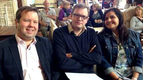 Miles Jupp and Nina Wadia still