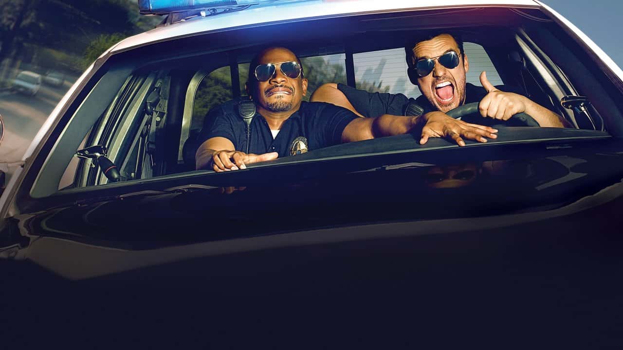 Let's Be Cops backdrop