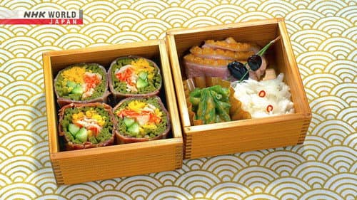 Soba Sushi Roll Bento & Colorful Spring Roll Bento still