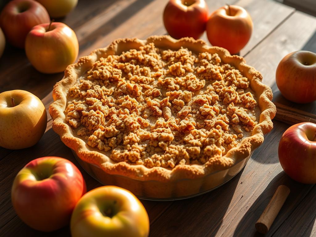 Apple Pie with Streusel Topping