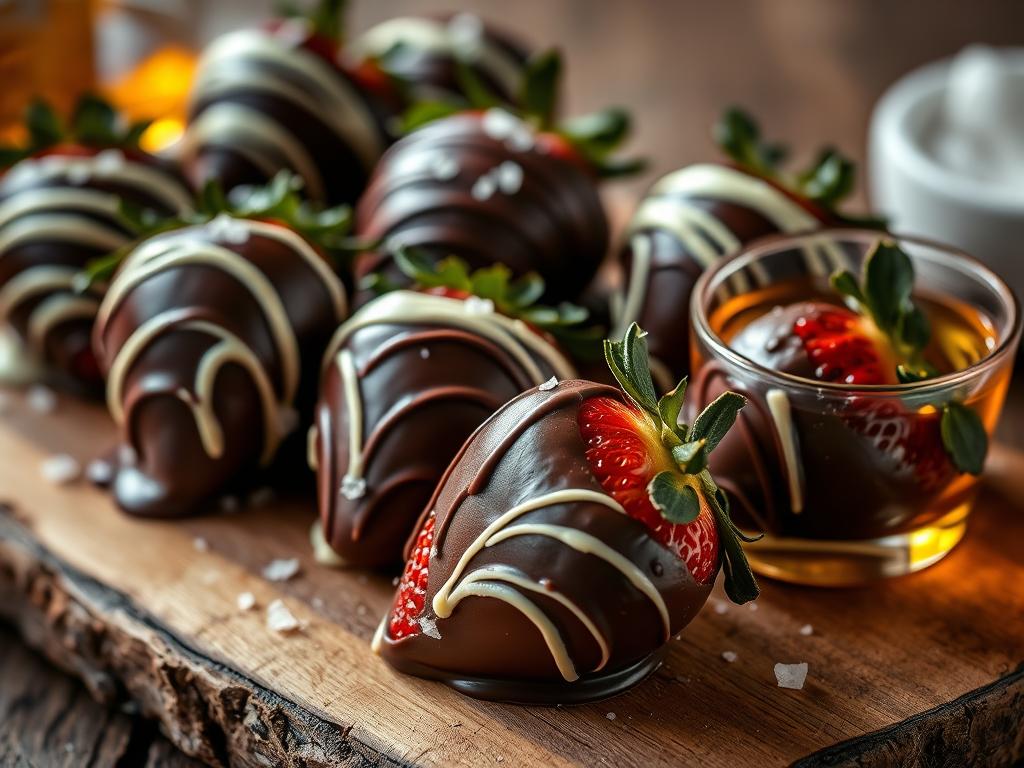 Boozy Chocolate Covered Strawberries