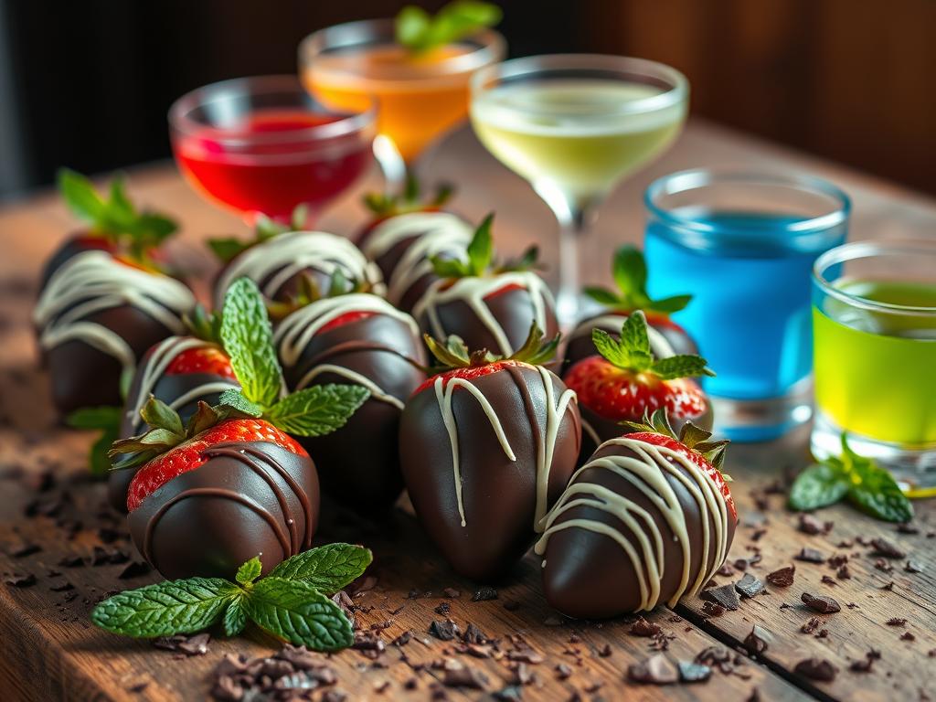 Boozy Chocolate Covered Strawberries