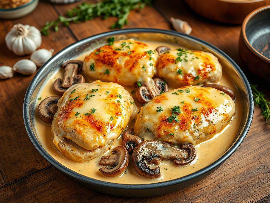 Chicken and Mushroom Bake Recipe