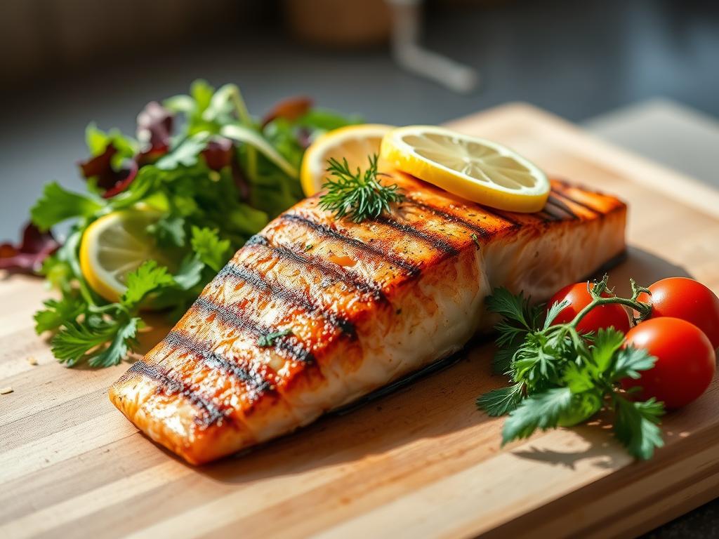 Grilled salmon