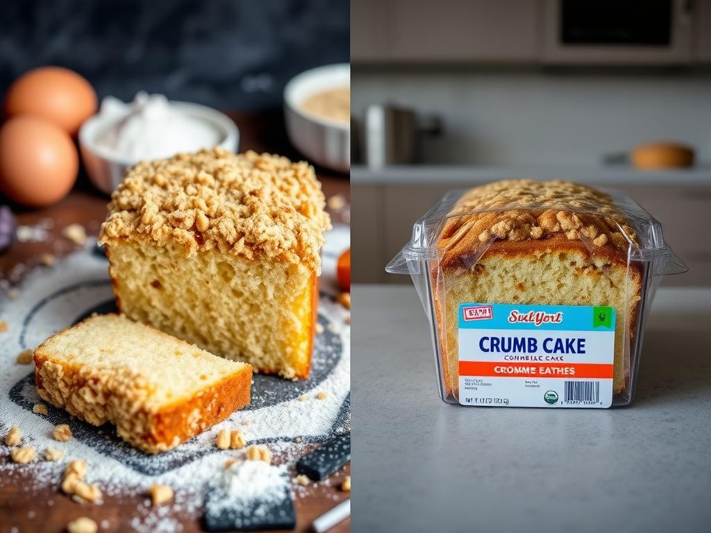 Homemade crumb cake vs store-bought options