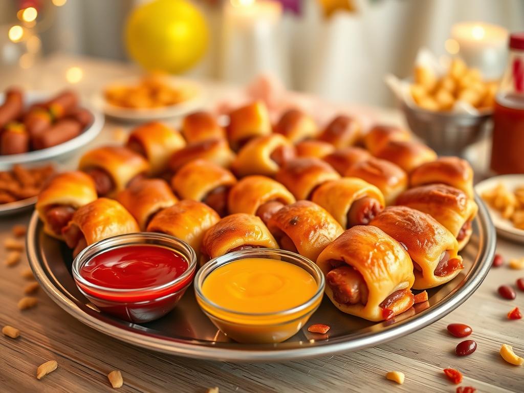 Pigs in a Blanket with Dipping Sauces