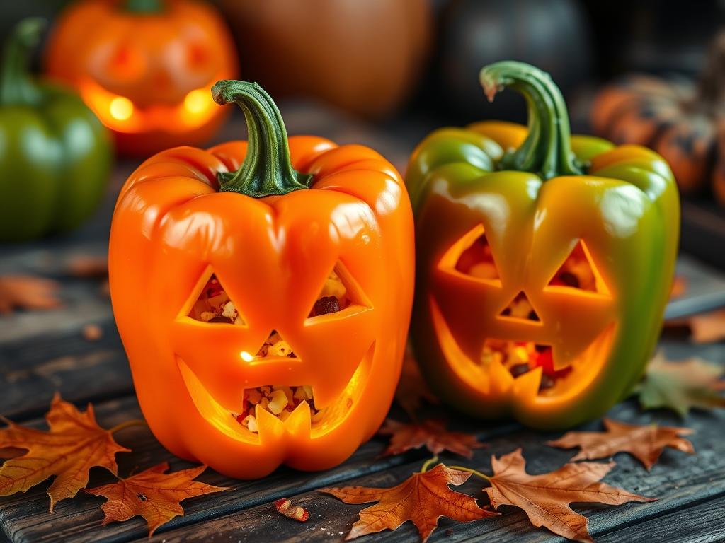 carved bell peppers