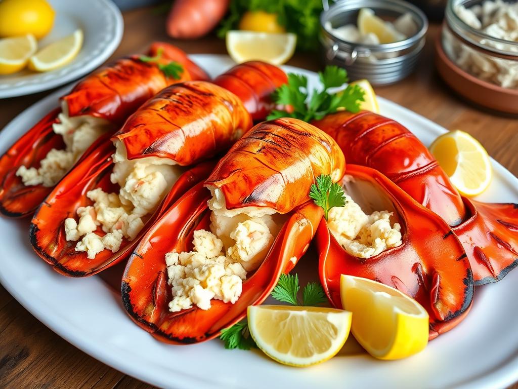 steamed lobster tails