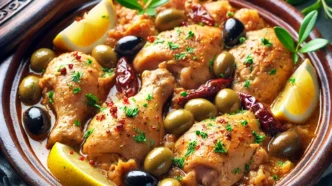 Moroccan Chicken Tajine with Olives and Preserved Lemon